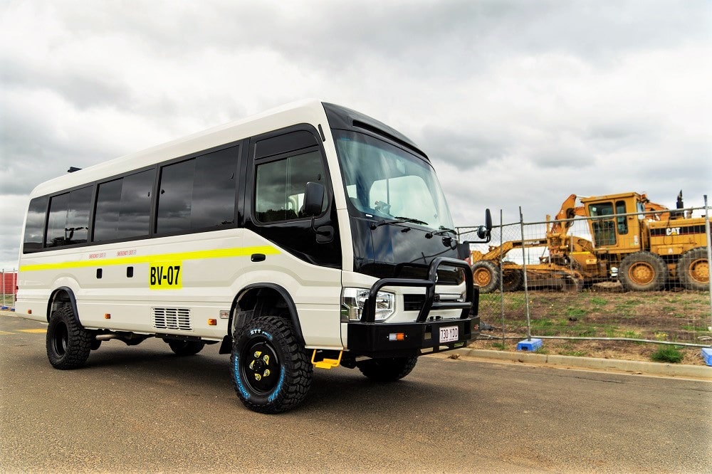 4x4 Mining Bus Conversion Onsite